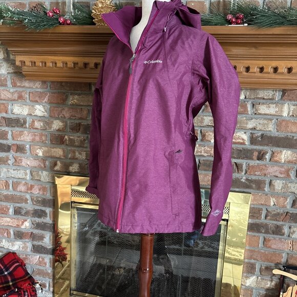 Columbia Interchange Burgundy Jacket Size Large Shell - Picture 2 of 7